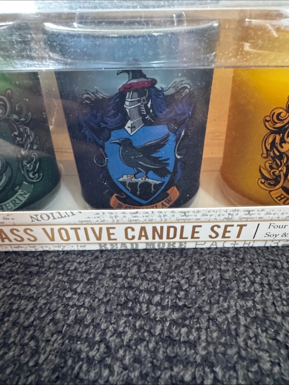 Hogwarts Houses Harry Potter Glass Votive Candle Set
